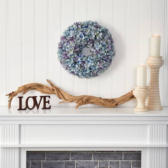 16" Blue Hydrangea Wreath